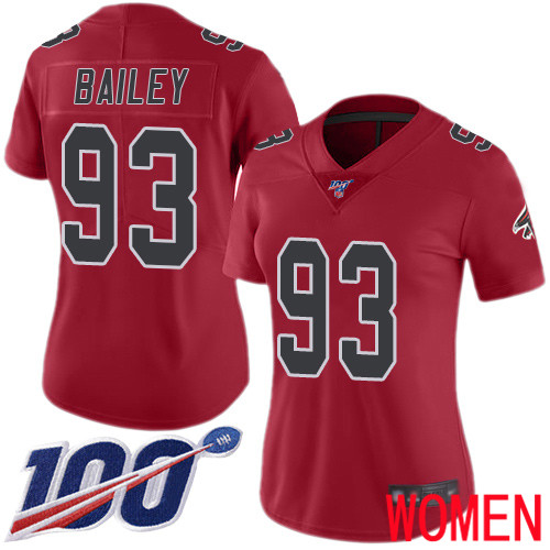 Atlanta Falcons Limited Red Women Allen Bailey Jersey NFL Football 93 100th Season Rush Vapor Untouchable